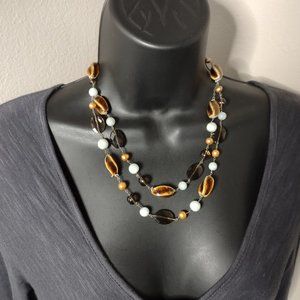 Multicolor Glass And Ceramic Bead Necklace